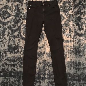 7 For All Mankind “The High Waist Skinny” Black